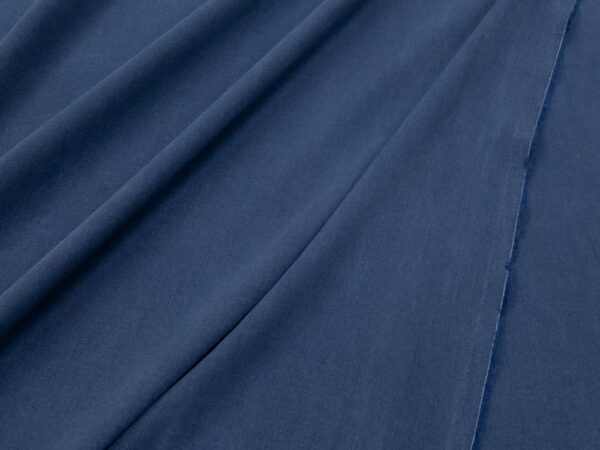 Seidenimitation Lyocell-Baumwolle blau – Bild 2