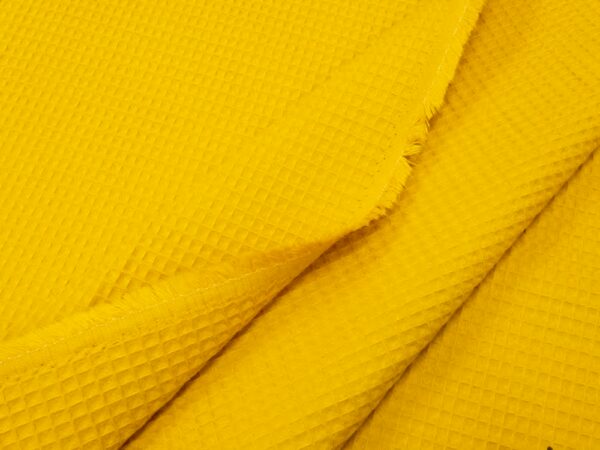 Waffelpiqué Baumwolle Calendula gelb – Bild 2