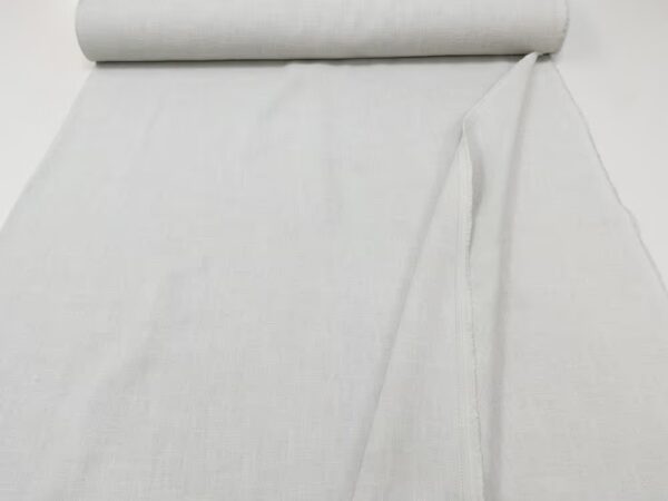 Stoff Ramie Twill stonewashed hellgrau – Bild 3