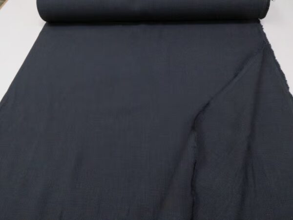 Stoff Ramie Twill stonewashed schwarzgrau – Bild 3