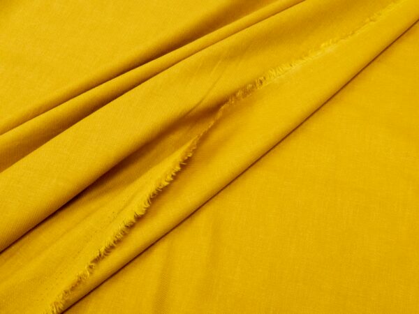 Stoff Leinen-Bambus Twill senfgelb – Bild 2