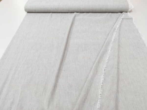Leinen-Seide cross dyed hellgrau – Bild 3