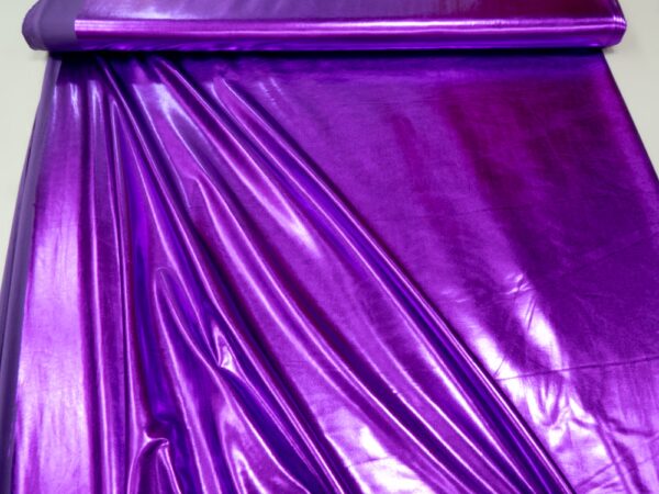 Metallic Folienjersey violett – Bild 3
