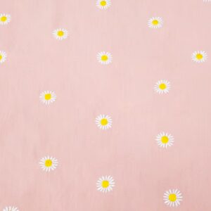 Baumwolle Popeline rosa Stickerei Blumen