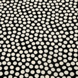 Schwarze Viskose Punkte hellbeige