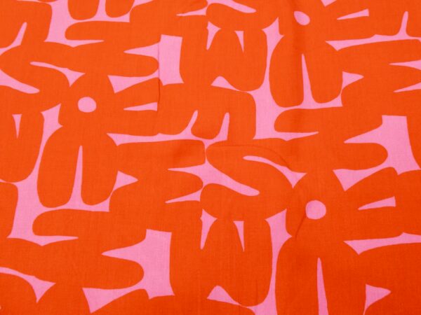Viskose rosa-rot Hyroglyphen