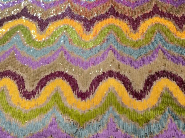 Pailletten Wellen orange-gold-violett