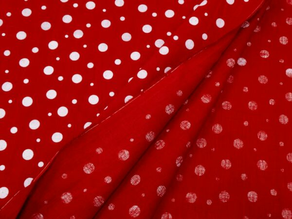 Leinen Punkte rot-weiss – Bild 2