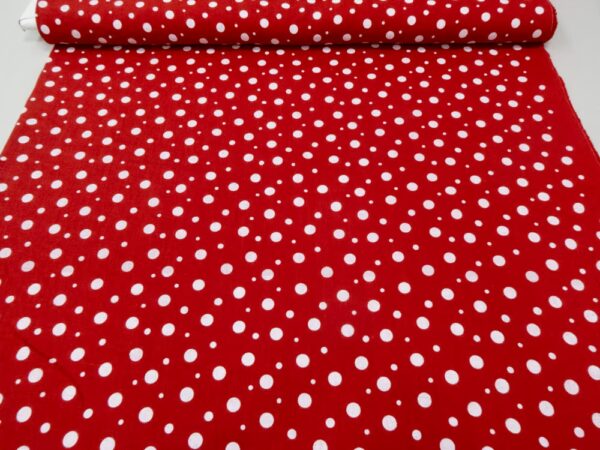 Leinen Punkte rot-weiss – Bild 3