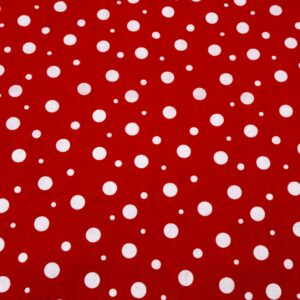 Leinen Punkte rot-weiss