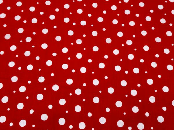 Leinen Punkte rot-weiss