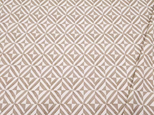 Baumwollsatin Zickzack beige