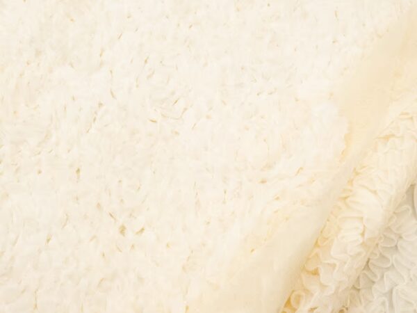 Tüll mit Blumen beige – Bild 2