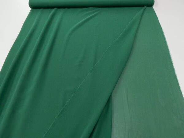 Seide Crepe Chiffon blattgrün – Bild 3