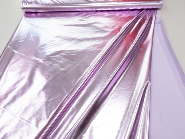 Metallic Lycra lila glänzend – Bild 3