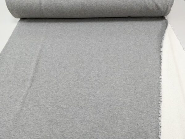 Sweat French Terry hellgrau meliert – Bild 3