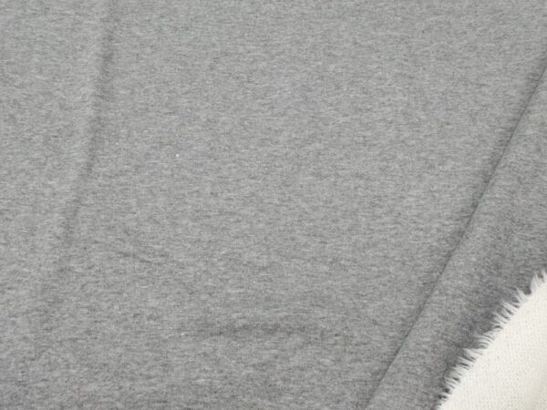 Sweat French Terry hellgrau meliert