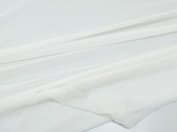 Seide Crepe Chiffon cremeweiss – Bild 2