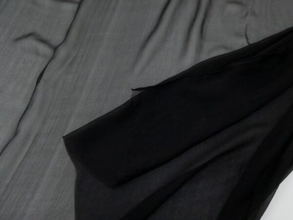 Seide Crepe Chiffon schwarz – Bild 2