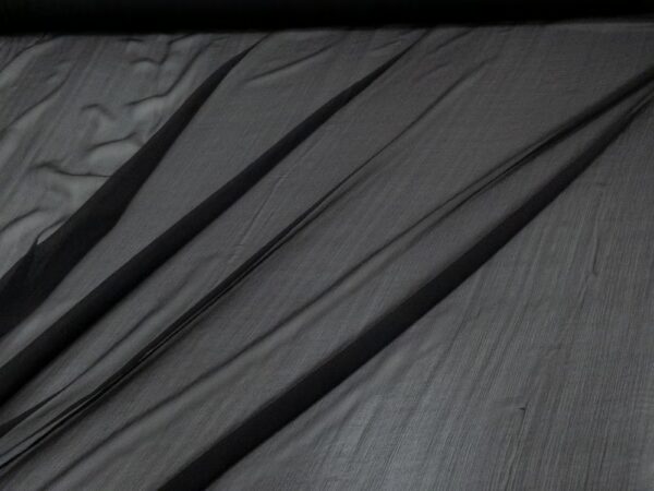 Seide Crepe Chiffon schwarz – Bild 3