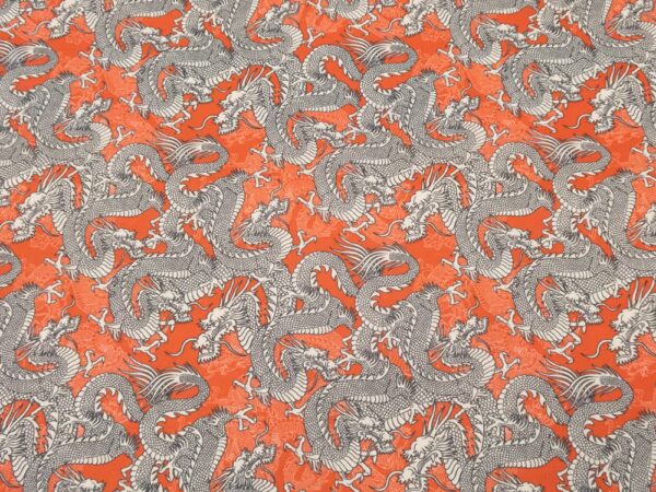 BW Kimonos & Koi -Drachen rot