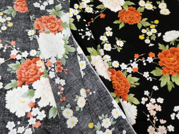 Wagara - jap. Blumen schwarz – Bild 2