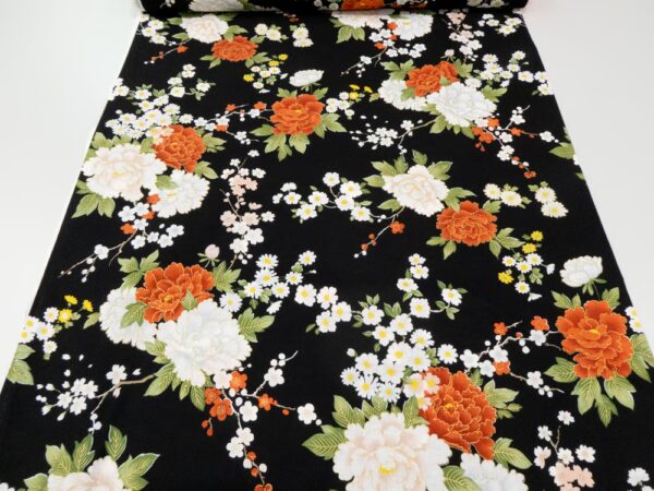 Wagara - jap. Blumen schwarz – Bild 3
