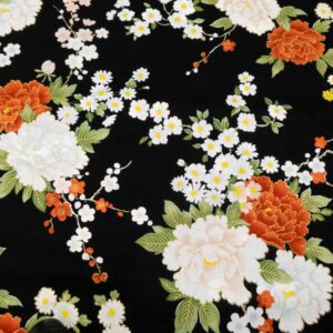 Wagara - jap. Blumen schwarz