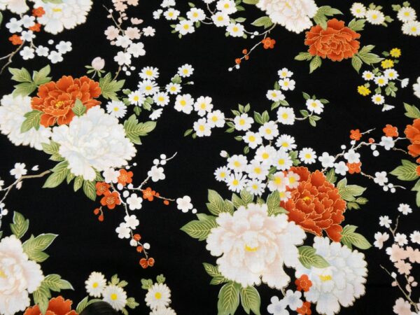Wagara - jap. Blumen schwarz