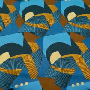 BW Orchidea 80 CS SANFOR - Art Deco Fächer blau-braun