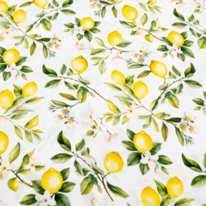 VI-krepp Ecovero Priscilla Zitronen weiss