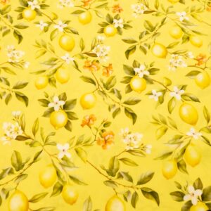 VI-krepp Ecovero Priscilla Zitronen gelb