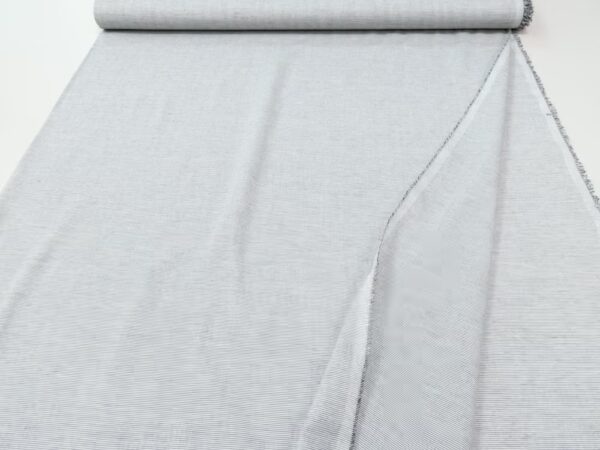 Voile BW Streifen MIni grau-weiss – Bild 3