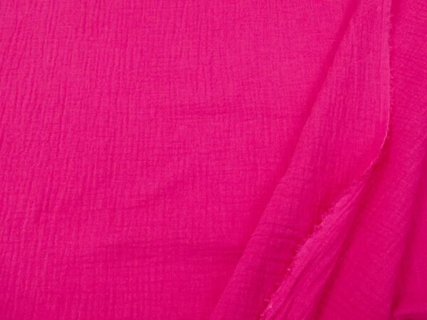 Double Gauze uni magenta