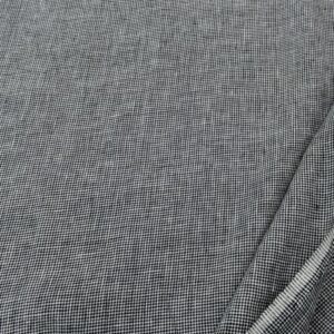 Leinen Hahnentritt Mini schwarz weiss