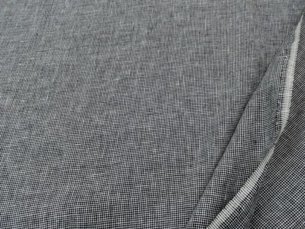 Leinen Hahnentritt Mini schwarz weiss