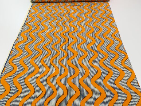 BW Wax Afrika Wellen orange – Bild 2