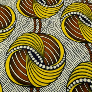 BW Wax Afrika Muschel gelb-braun