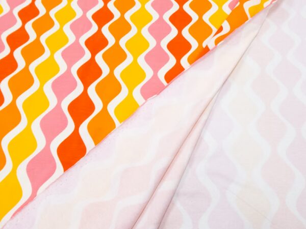 BW Jersey Wellen orange-rosa – Bild 3