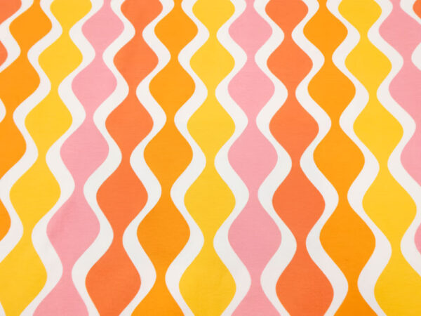 BW Jersey Wellen orange-rosa