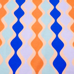 BW Jersey Wellen lila-blau-orange