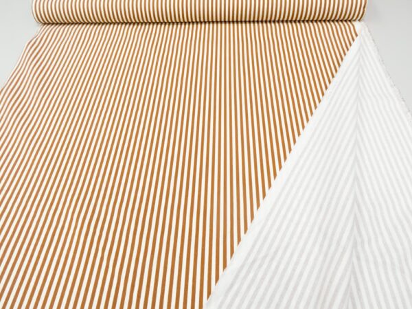 BW Twill Streifen schmal ocker-weiss – Bild 3