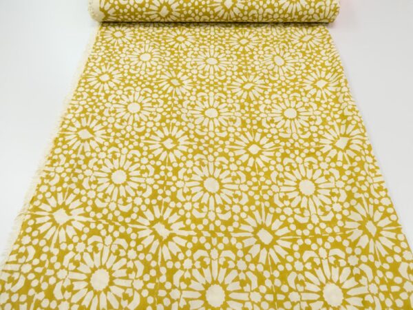 Stoff Indian Cotton Papercut ochre – Bild 3