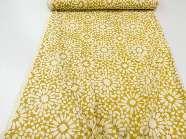 Stoff Indian Cotton Papercut ochre – Bild 4