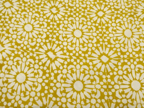 Stoff Indian Cotton Papercut ochre