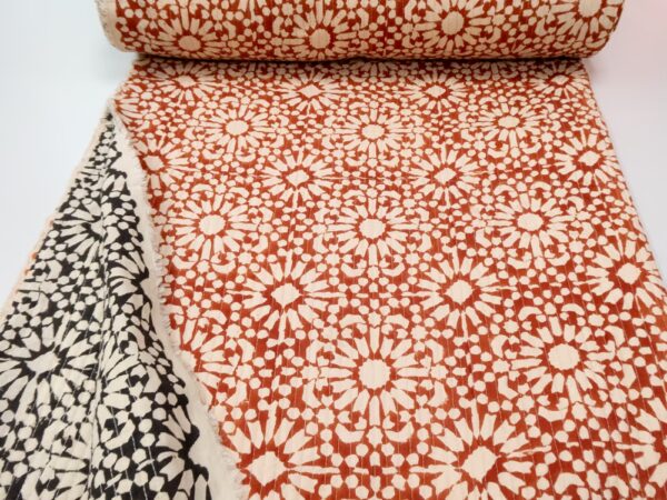 Stoff Indian Cotton Quilt Papercut black-red – Bild 3