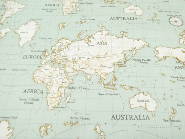 Deko Maps Duckegg - PVC besch.