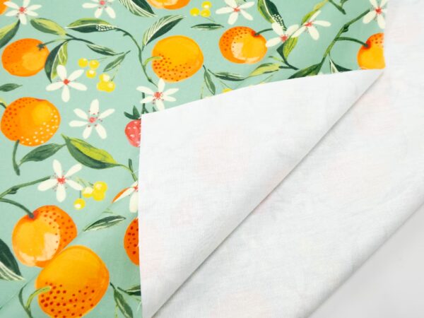 Deko Orange Blossom jade - PVC besch. – Bild 2