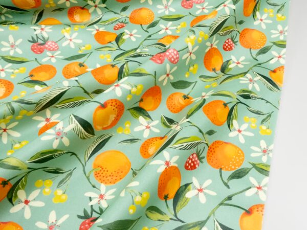 Deko Orange Blossom jade - PVC besch. – Bild 3