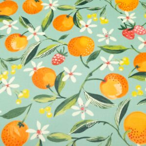 Deko Orange Blossom jade - PVC besch.